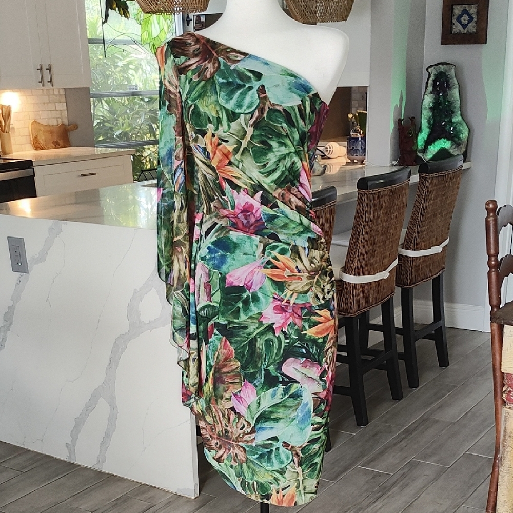 Floral One-Shoulder Dress
